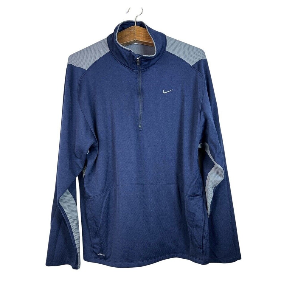 Nike Windbreaker Track Jacket Mens Blue Gray Y2K Vintage Size XL